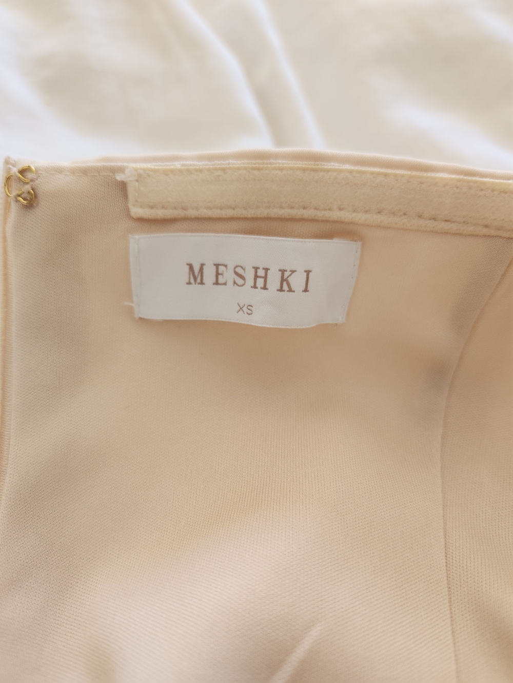 Meshki Strapless Cream Bodycon Mini - Picture 10 of 14